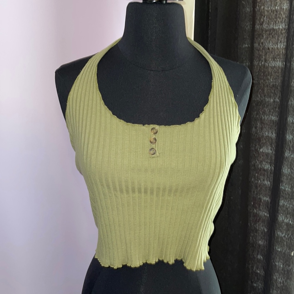 Green Halter Top
